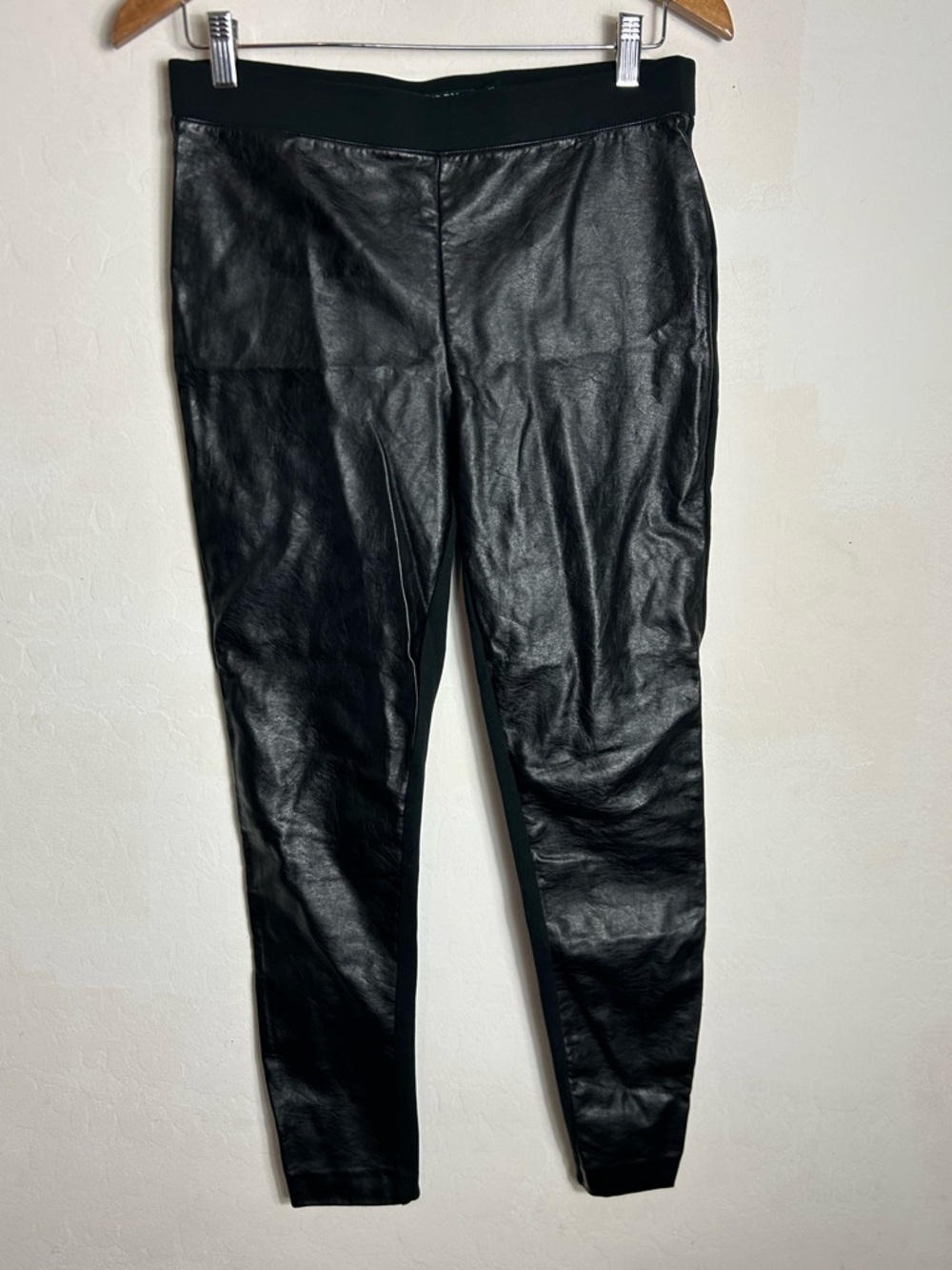 Ralph Lauren Black Leggings with Green Leather Label